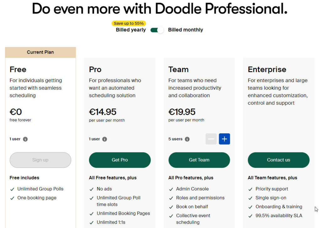 Doodle Pricing