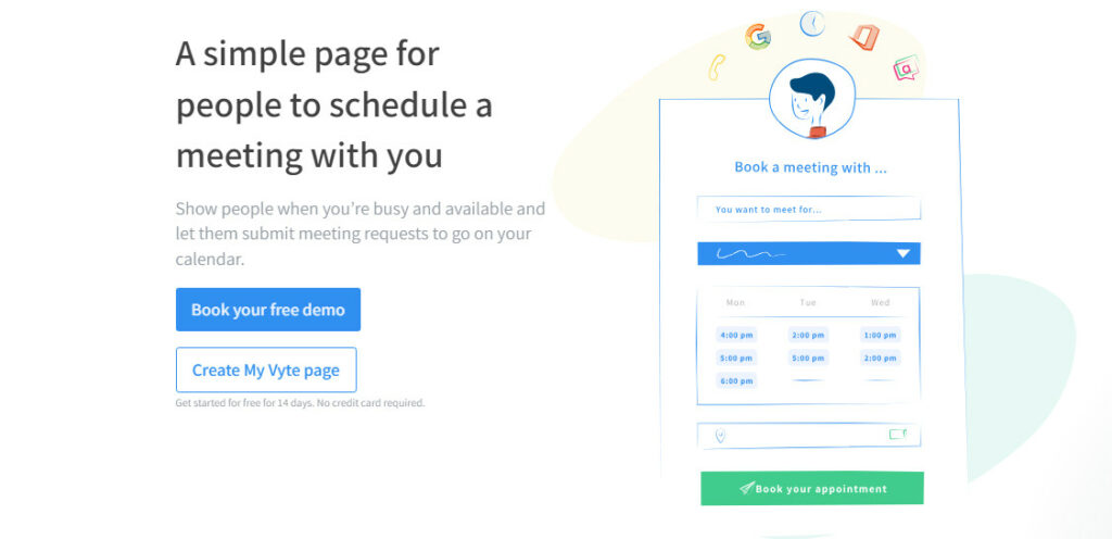 Vyte meeting scheduling tool