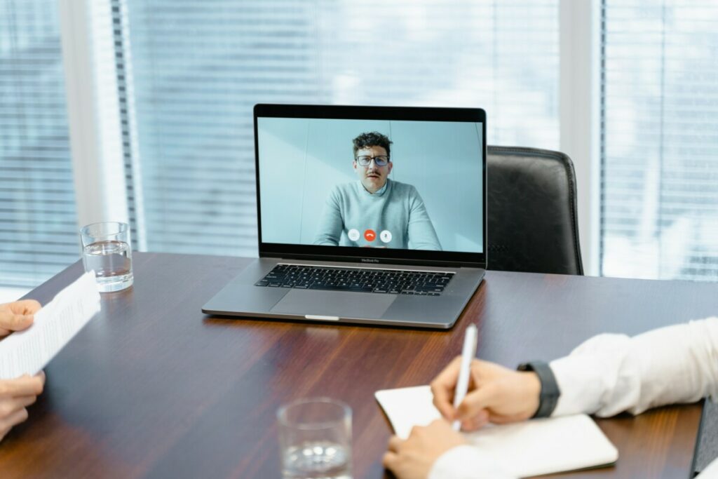 Online meeting 1 on 1 video call