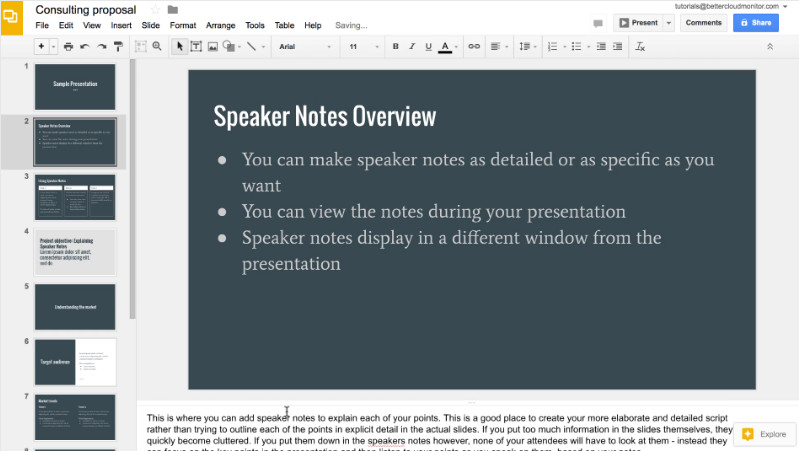 Google Slides: How to Add Speaker Notes in Google Slides?