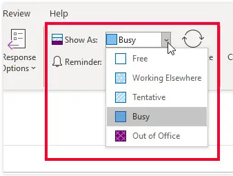 Change Your Status on Outlook