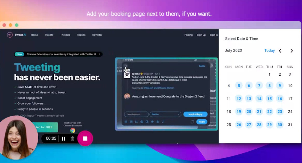 How IT Teams Can Use Weezly? Video widget for scheduling.