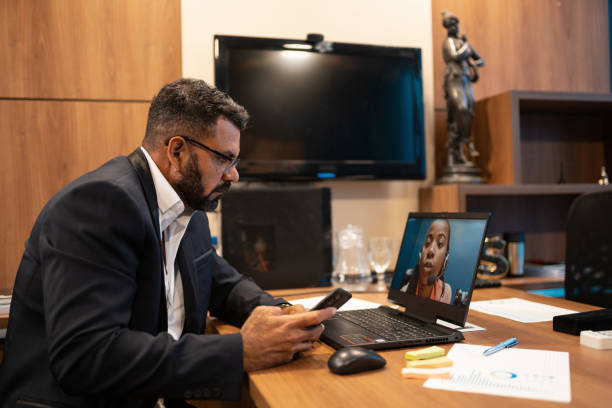 Boss, Interview, Table, Computer, Video Call