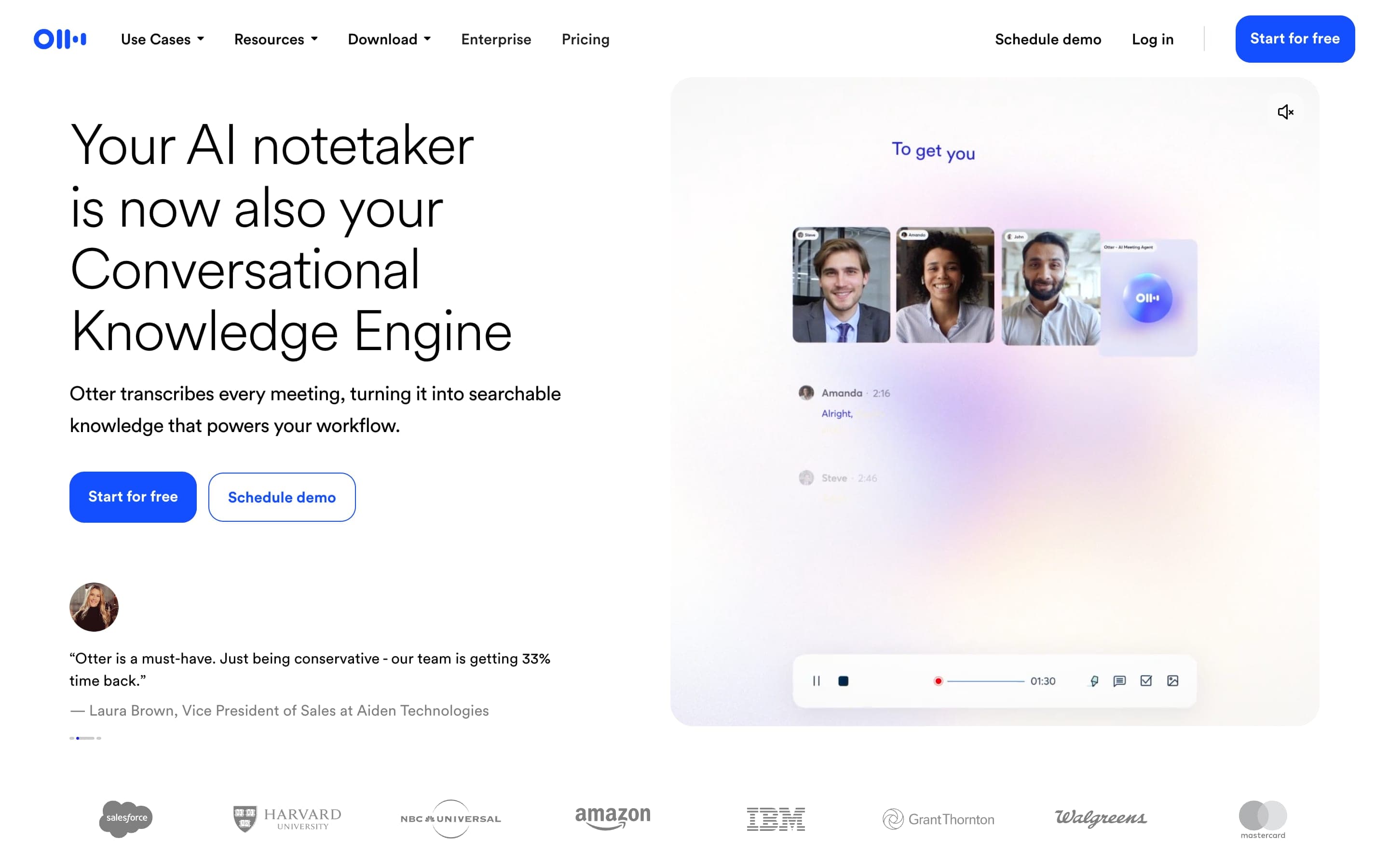 Otter.ai homepage