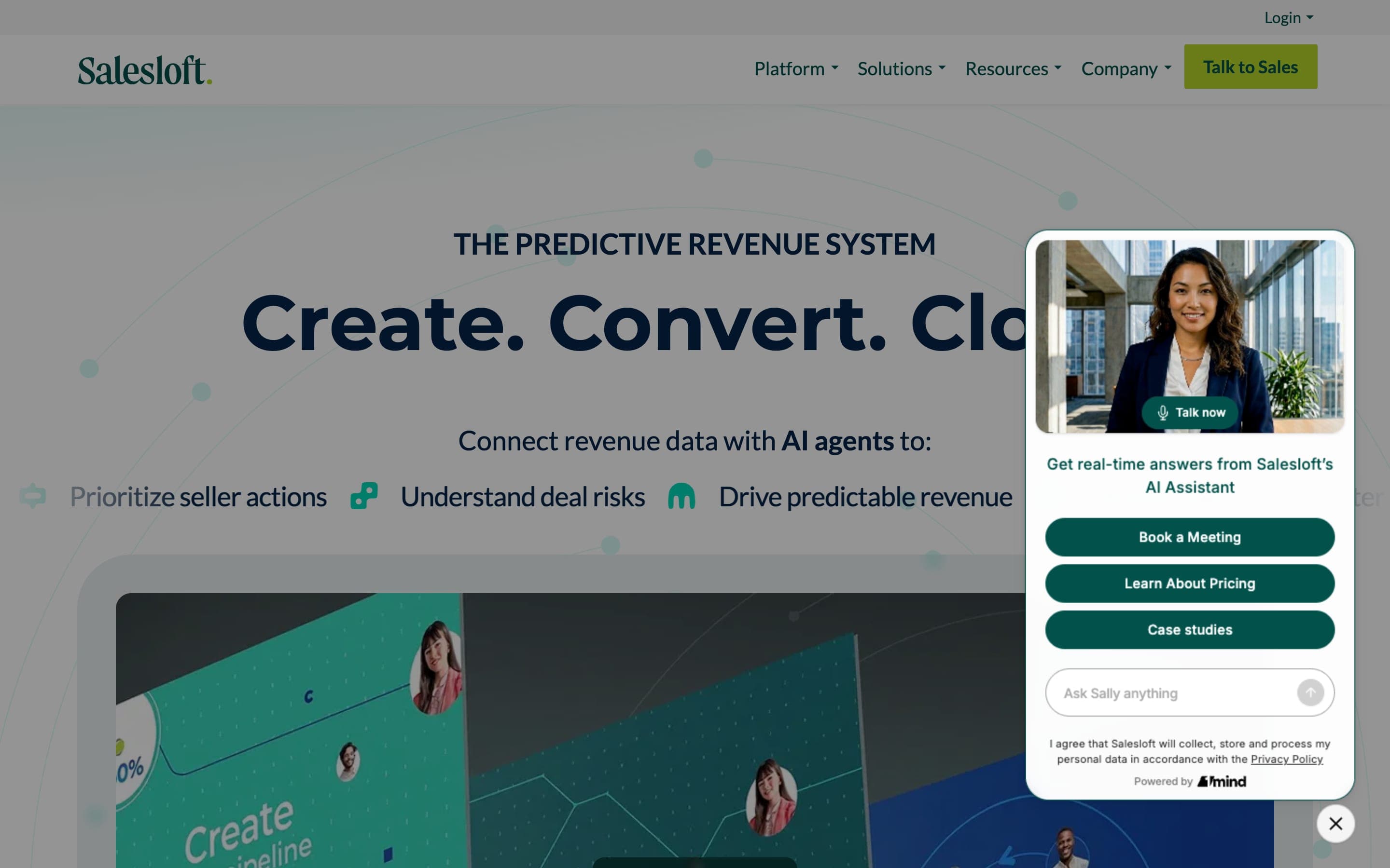 Salesloft homepage