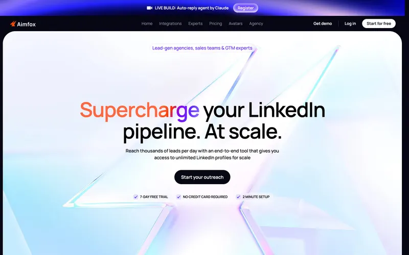 Aimfox homepage