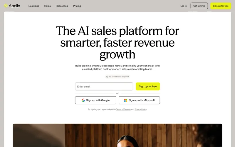 Apollo.io homepage