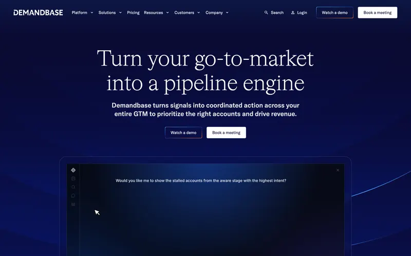 Demandbase homepage
