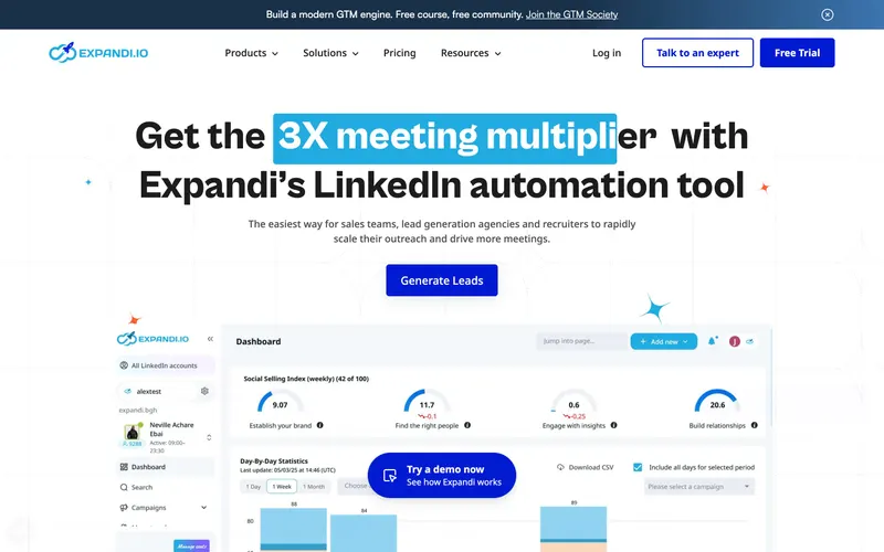 Expandi homepage