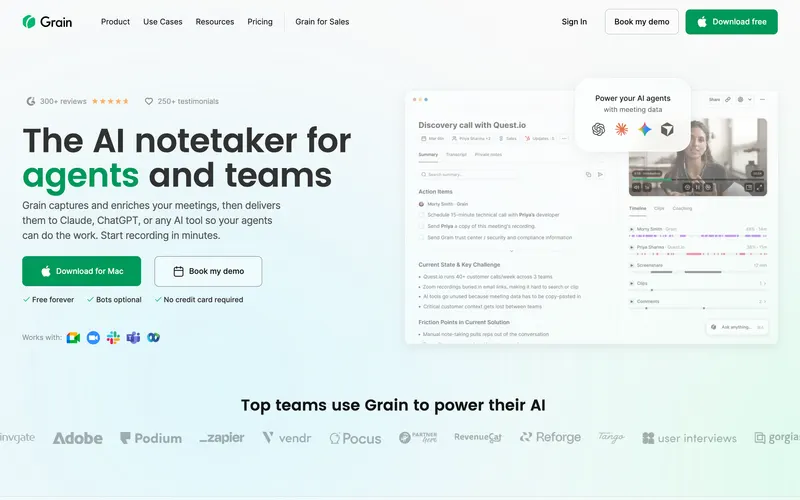 Grain homepage