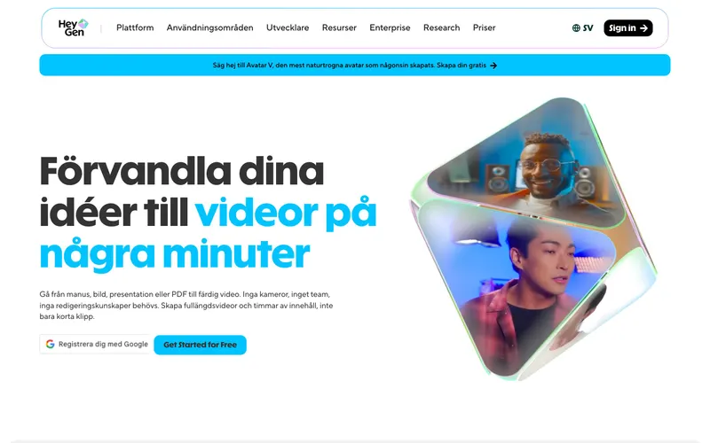 HeyGen homepage