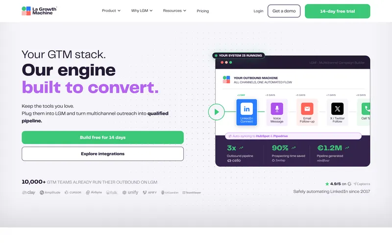 La Growth Machine homepage