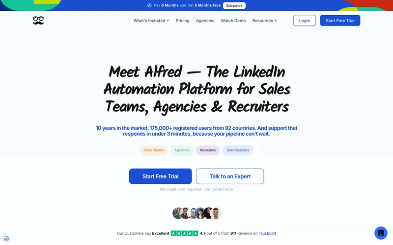 Meet Alfred homepage