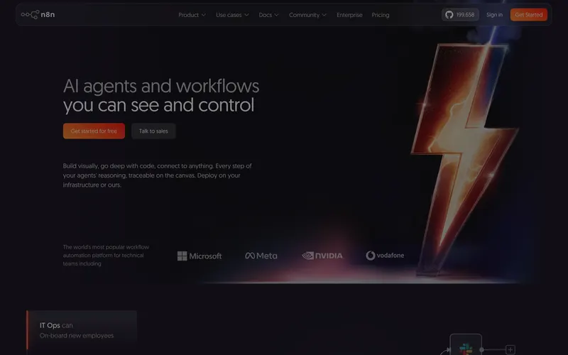 n8n homepage