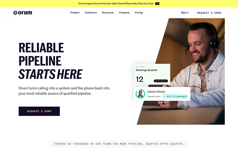 Orum homepage