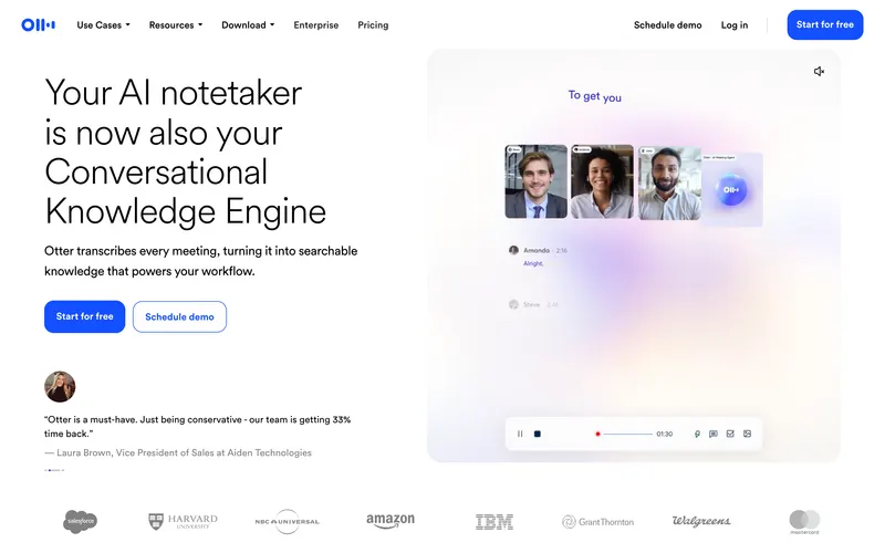 Otter.ai homepage