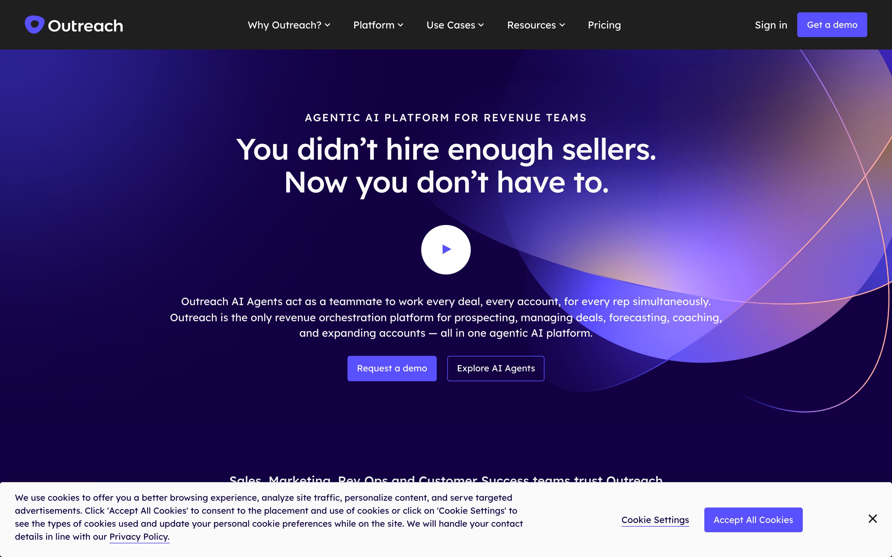 Outreach homepage, August 2026