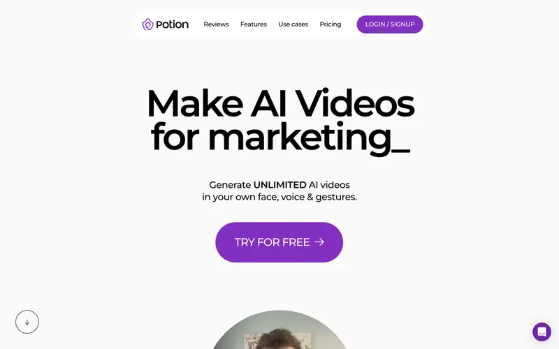 Potion homepage