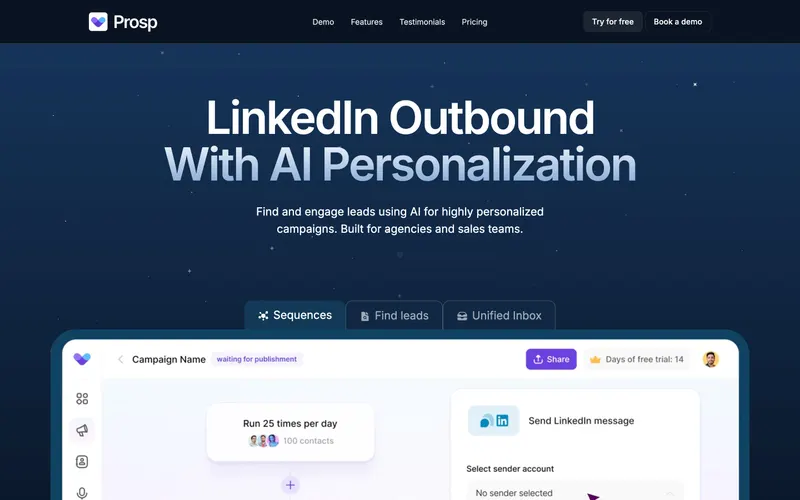 Prosp homepage