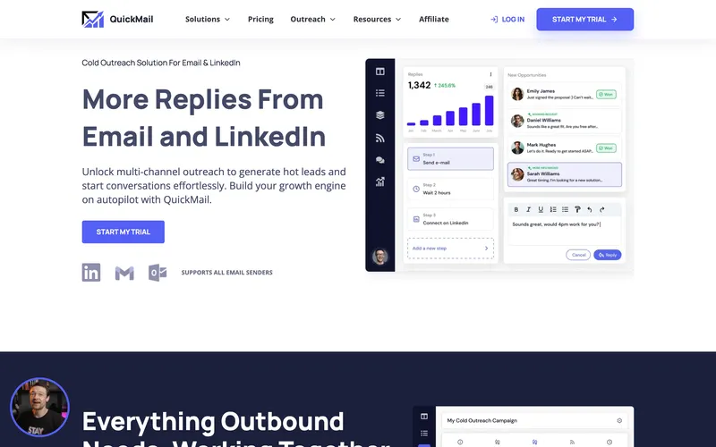 QuickMail homepage