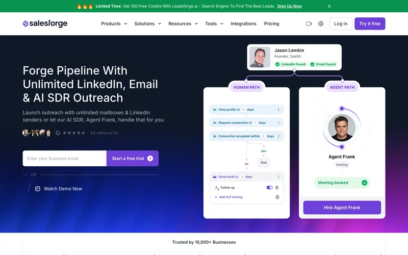 Salesforge homepage