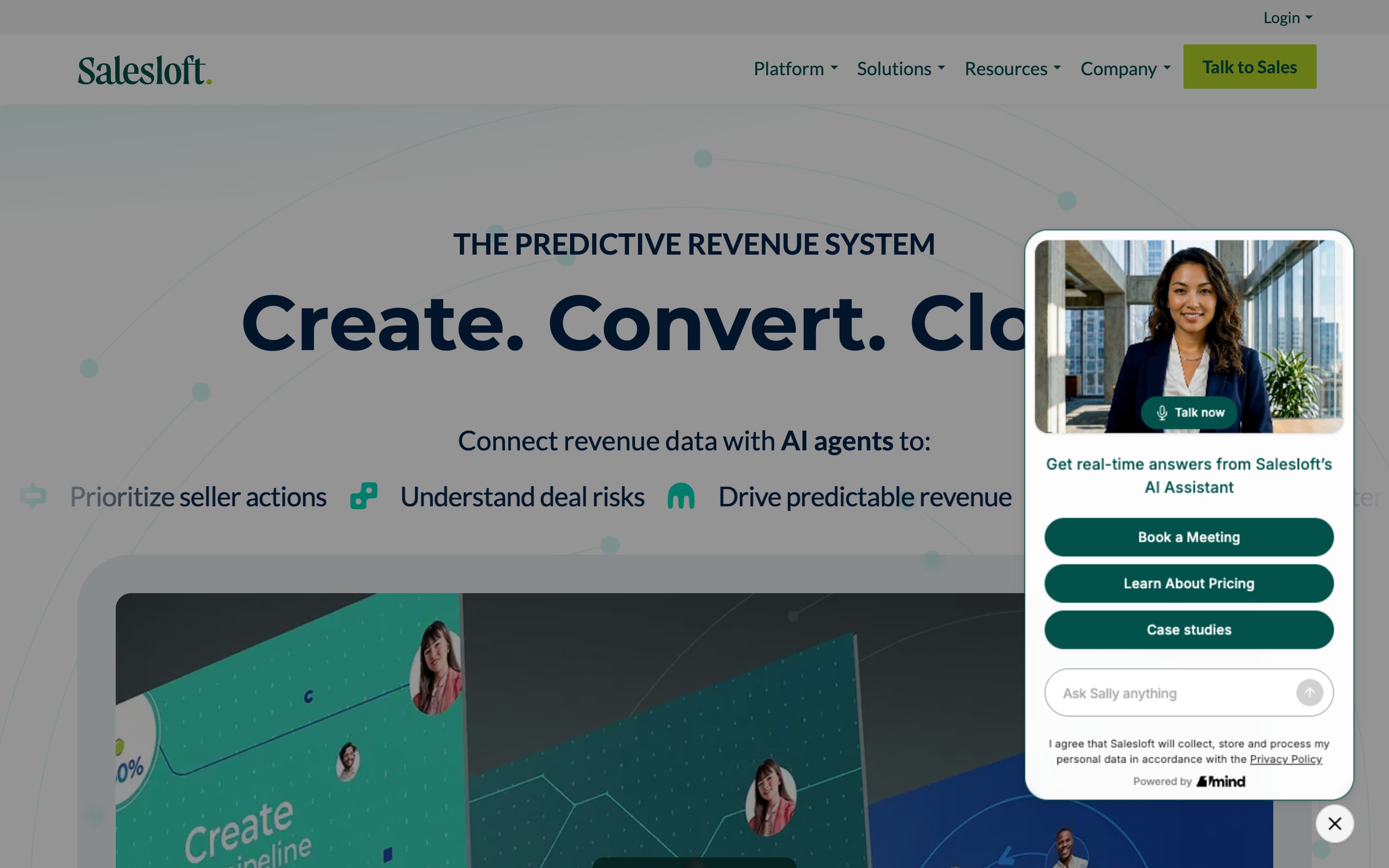 Salesloft homepage, August 2026