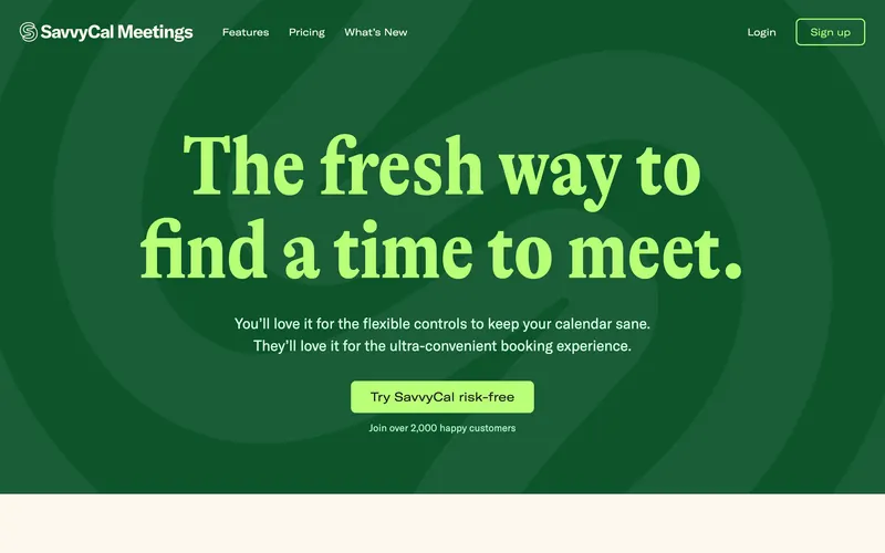 SavvyCal homepage