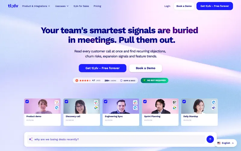 tl;dv homepage
