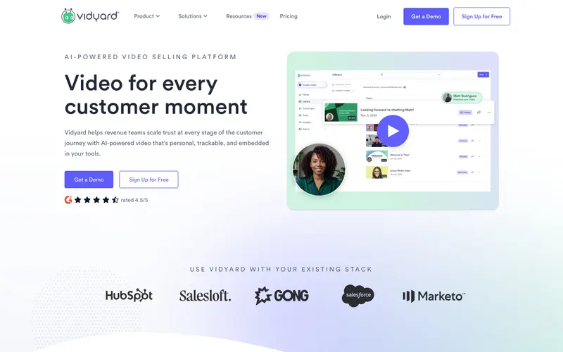 Vidyard homepage