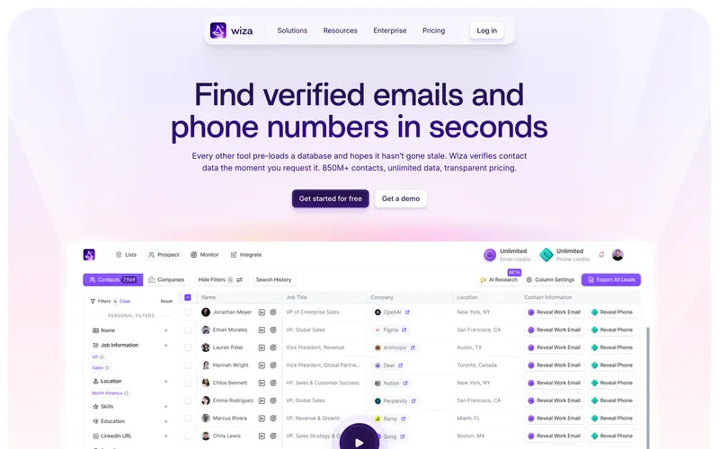 Wiza homepage