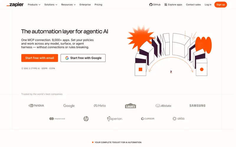 Zapier homepage