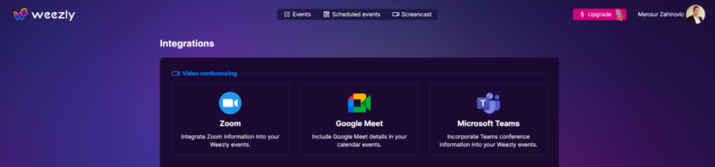 video conferencing tools: Zoom, Google Meet and Microsoft Teams