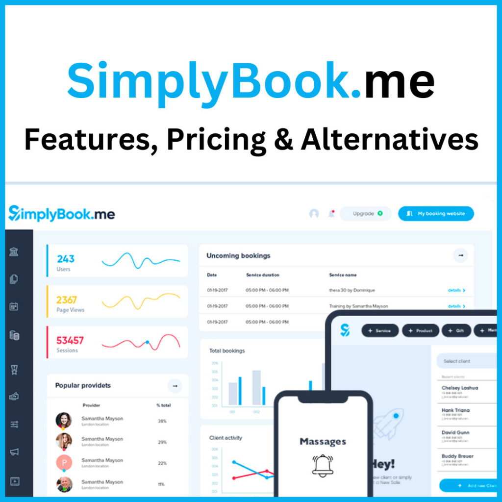 Simplybook.me Review, Pricing, Features and Alternatives