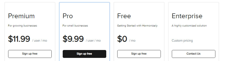 Harmonizely pricing models