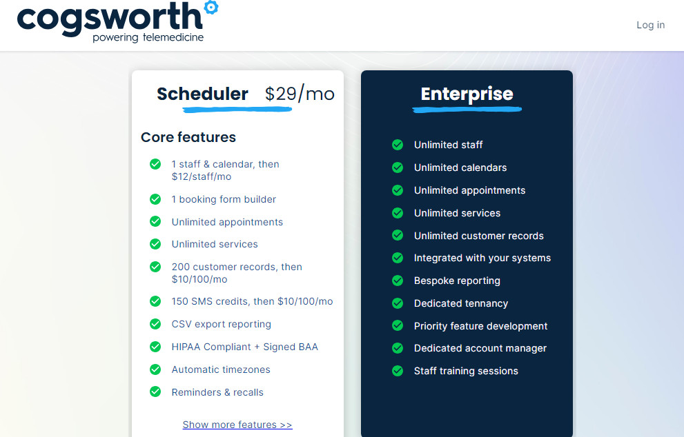 Cogsworth pricing models