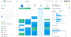 Google Calendar interface