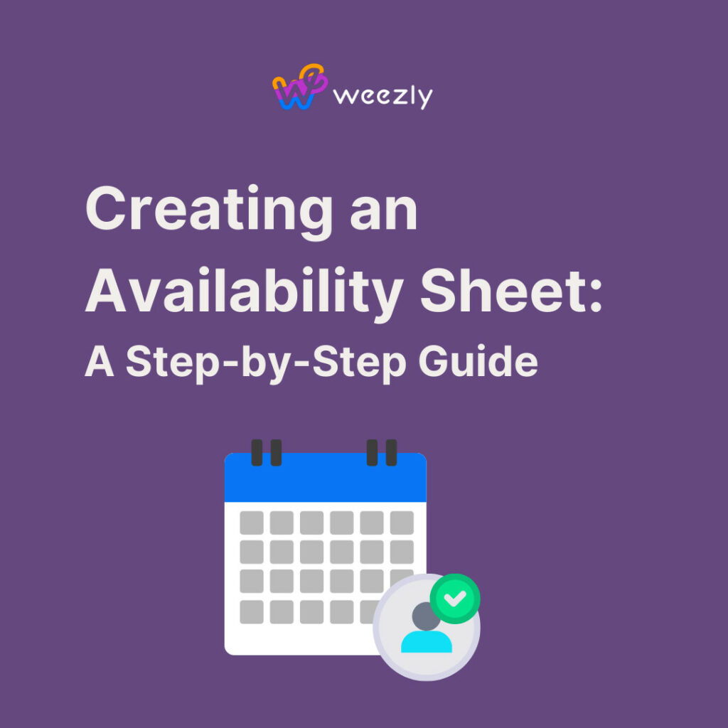 Creating an Availability Sheet: A Step-by-Step Guide
