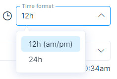How to set time format in Weezly