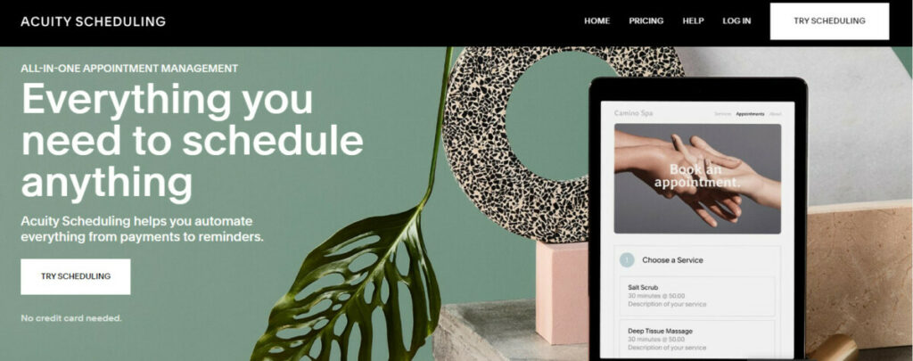  Is Acuity Scheduling free: Acuity Scheduling home page