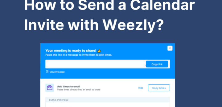 How to Send a Calendar Invite with Weezly?