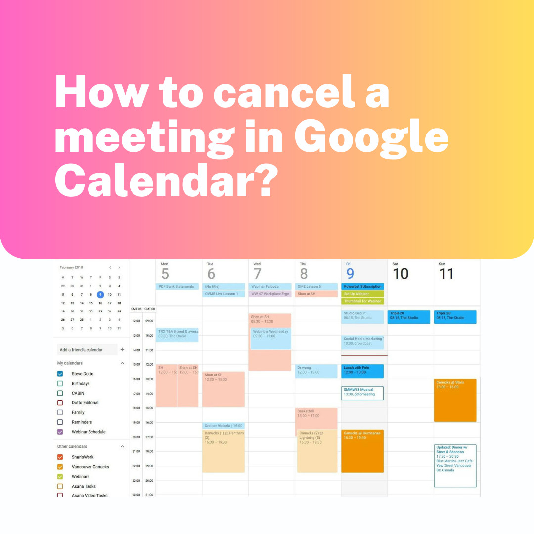 How to cancel a meeting in Google Calendar?