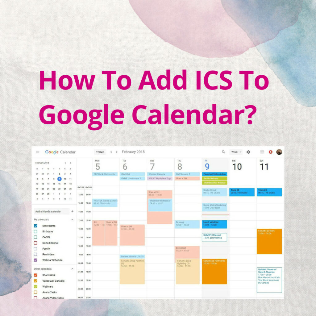How To Add ICS To Google Calendar?