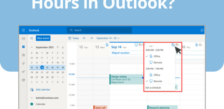 How to Set Working Hours in Outlook?