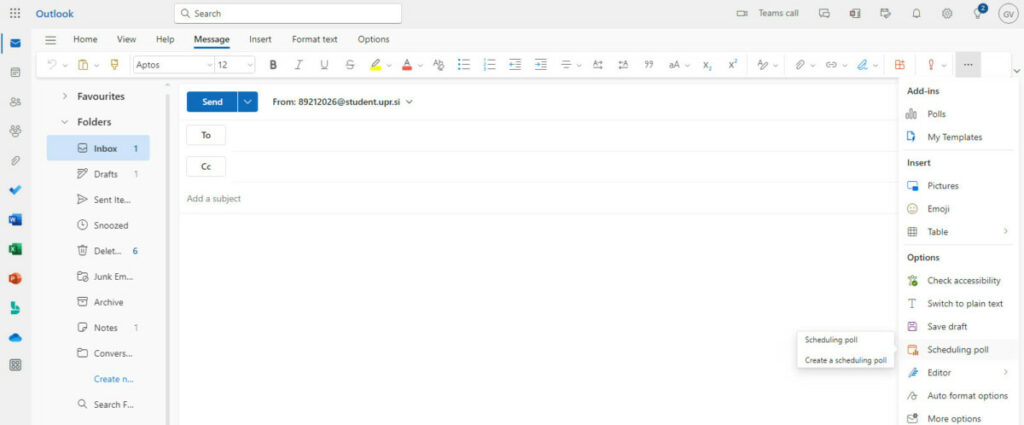 Outlook Scheduling Poll