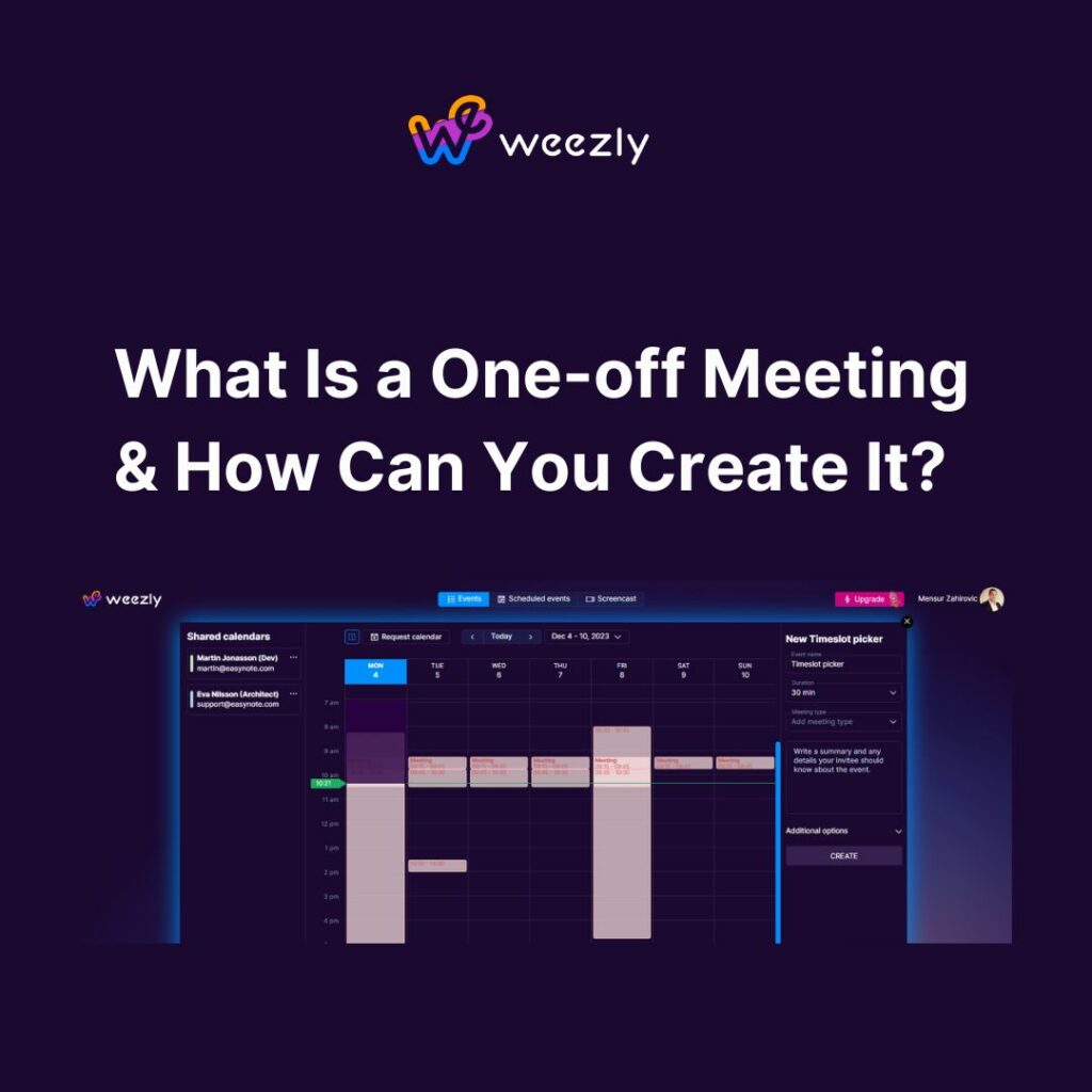 What Is a One-off Meeting & How Can You Create It?