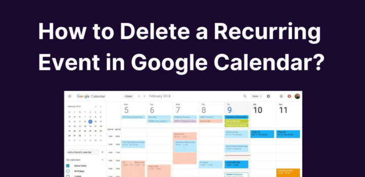 How to Automatically Decline Invitations with Google Calendar? Google Calendar view. recurring event in Google Calendar