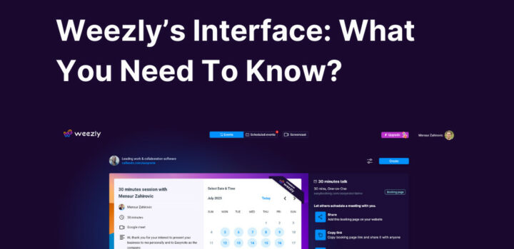 Weezly's interface, article