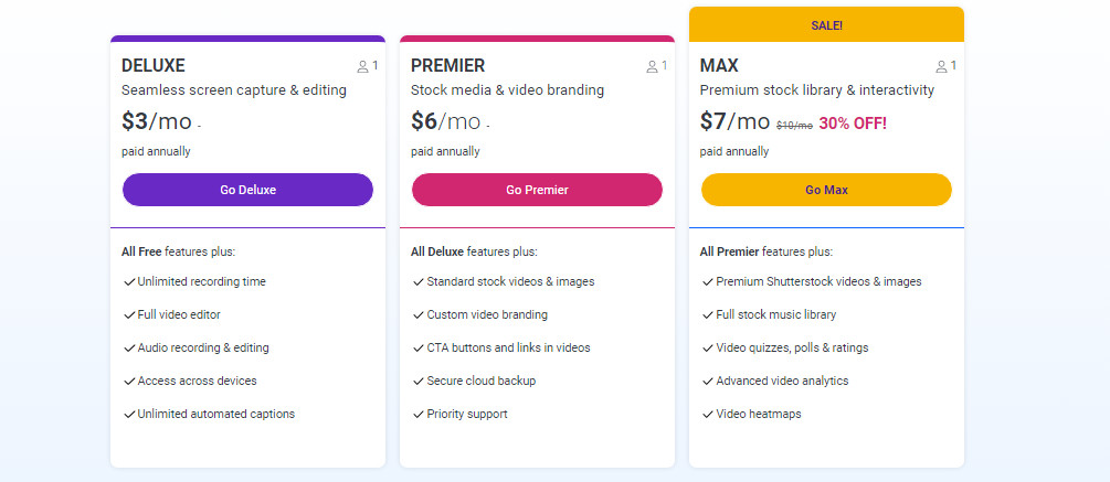 screenpal pricing model