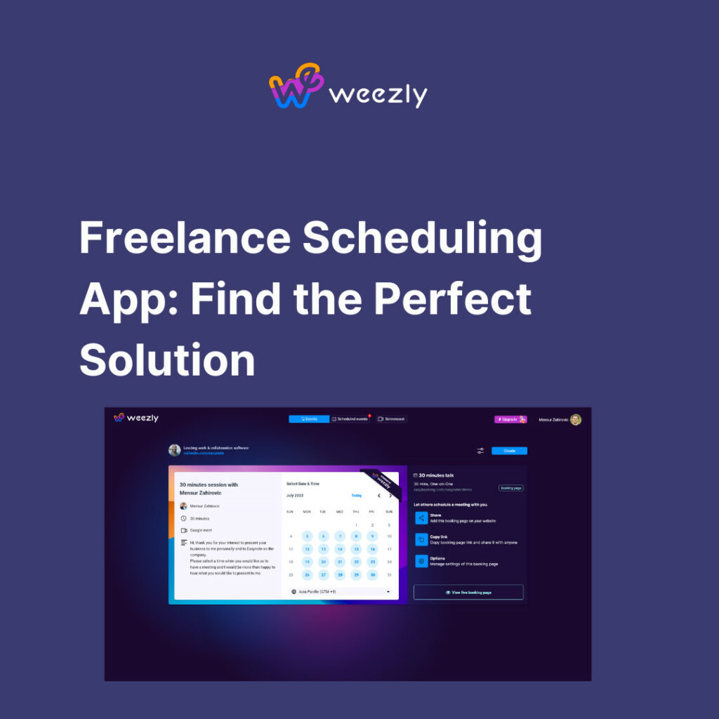 Freelance scheduling app