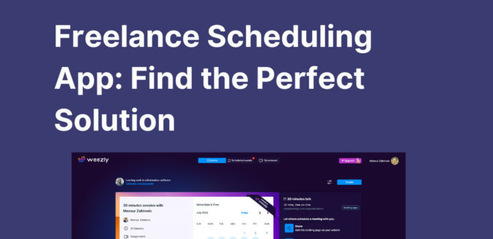 Freelance scheduling app